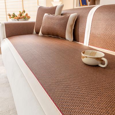 Rattanmatte Sofakissen Sommer Sommermatte Kissen Rutschfester Sofabezug Stoffbezug Bezug Sommer Eispad