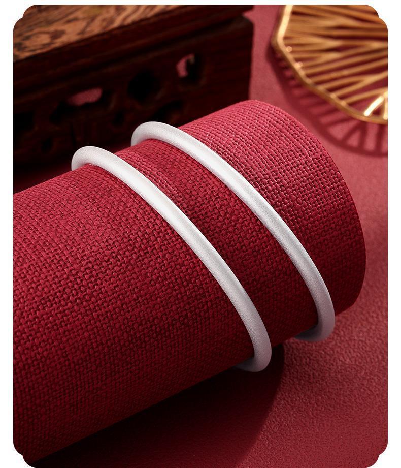 Sterling Silber 999 Damenarmreif: Alte Methode, Solider Kreis, Studentenversion, Weihnachtsgeschenk.