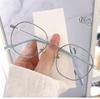 Anti-blue glasses myopia female degree student Internet celebrity big face flat light computer glasses frame