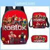Місткий 20-35л нейлоновий рюкзак Roblox, дихаюча мультяшна сумка для студентів, подорожей