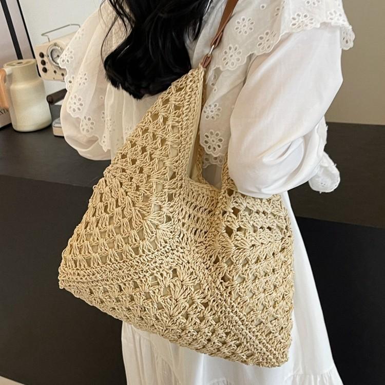 Bag Women'S Bag Spring Lazy Wind Empty Woven Bag Large Capacity Straw Bag Seaside Beach Bag