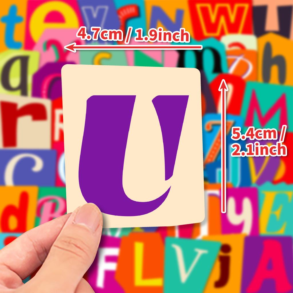 50 English Alphabet Stickers Children'S Early Education Baby Cartoon Puzzle Enlightenment English Alphabet Stickers