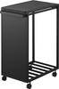 Yamazaki Slim Dustbin with 45L Tower Kitchen Trash Easy Garbage Bag 10640 Lid, Capacity, Black, W27.8×D44×H60cm, Series, Can, Handle, Casters,