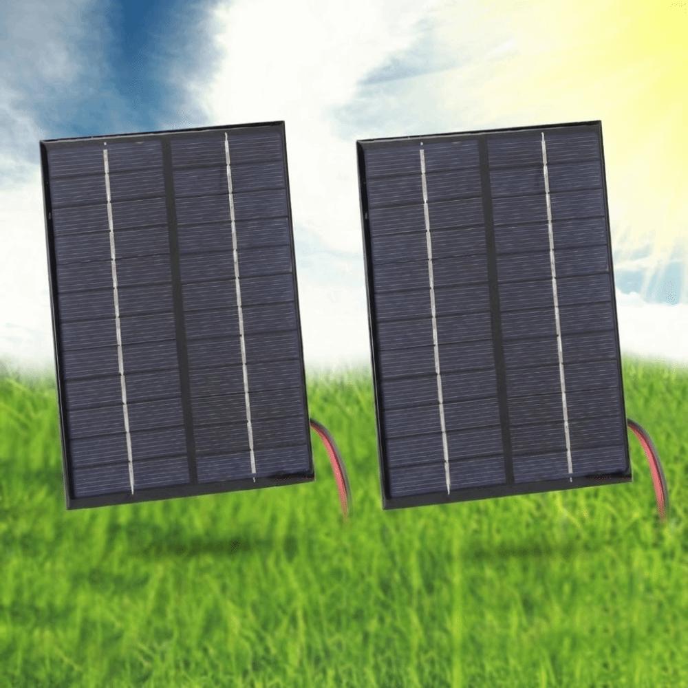 1/2 Pcs Durable 2W 12V Solar Panel Polycrystalline Silicon Lightweight Portable Charger Solar Charger Board Rock Climbing