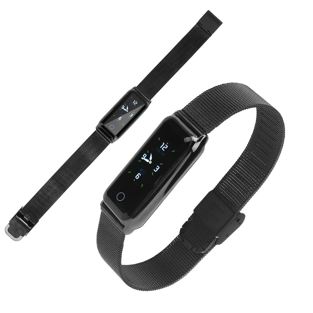IP67 Waterproof Sports Bracelet 0.96in Screen Watch Fitness Sleep Monitoring Smart BandBlack