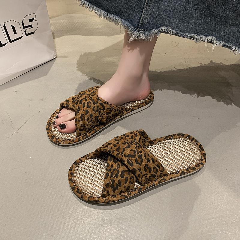 EVA rattan straw mat linen slippers home men and women guests mop indoor and outdoor wooden floor cool slippers Cixi manufacturer