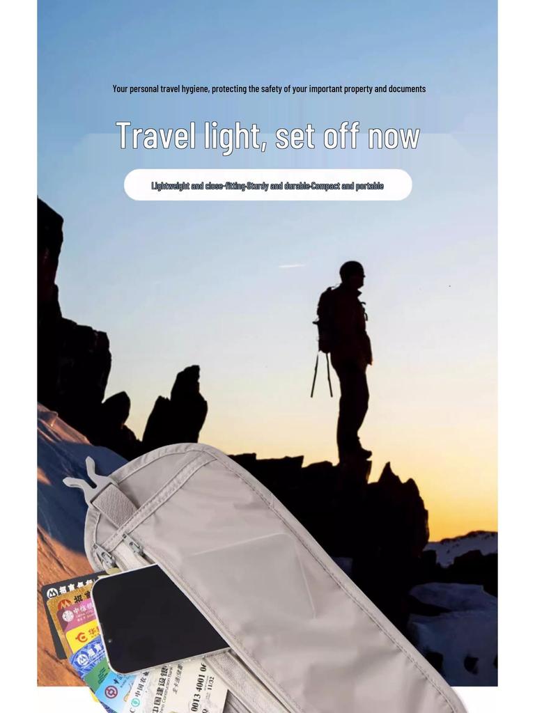 Unisex Anti-Theft Passport Waist Bag for Travel and Sports - Slim, Invisible, Secure
