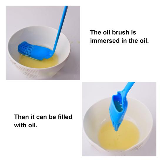 6Pcs Silicone Oil Brush Set Heat Resistant Basting Brushes for Cooking Baking Grilling BPA-Free Oil Applicator Pastry Brush for Sauce Marinade