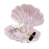 3D-gedruckte Muschelform Schmuck-Organizer-Tablett Perlmutt Glanz Schreibtisch-Aufbewahrungs-Dekoration für Ohrringe Ringe Armbänder Lippenstift Geschenk
