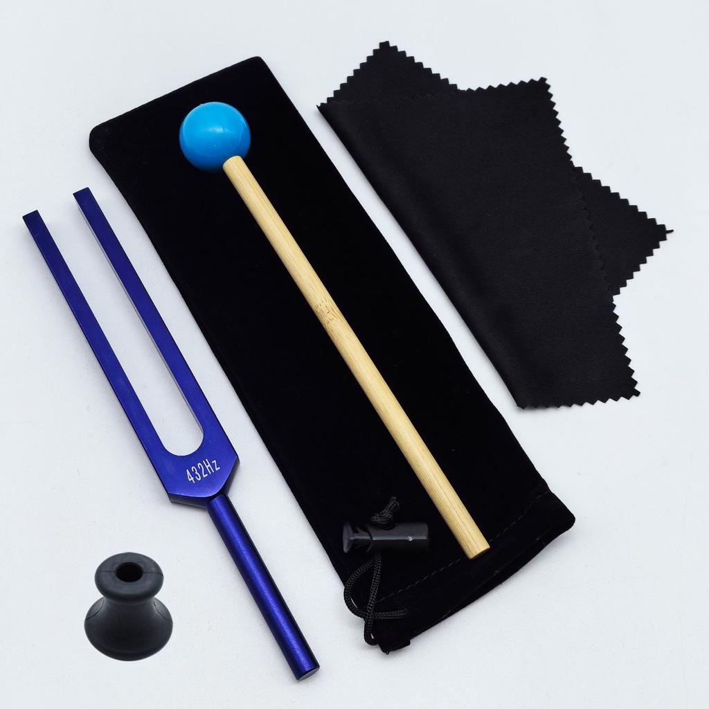 Gold 432HZ Aluminum Alloy Colored Tuning Fork with Triangle Shape.