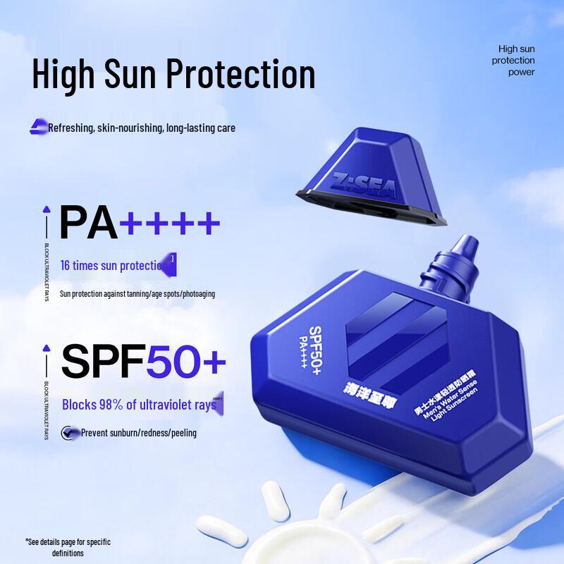 HAIYANGZHIZUN Men's Skincare Set: Cleanser & Sunscreen