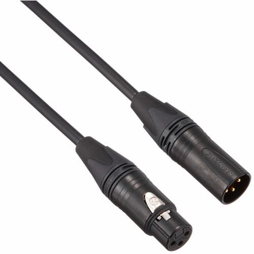 CANARE XLR Microphone Cable with Neutrik Connector, Black, 1.5m, EC015-B/Black