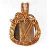 Natural Jasper 116 Ct Cushion Cut Copper Wrapped Certified Pendant For Gift
