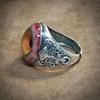 Eye of Veil Ring Handmade Resin Ring with Eye Design Waterproof Fading-Proof Adjustable Fit Vascular Details Ring
