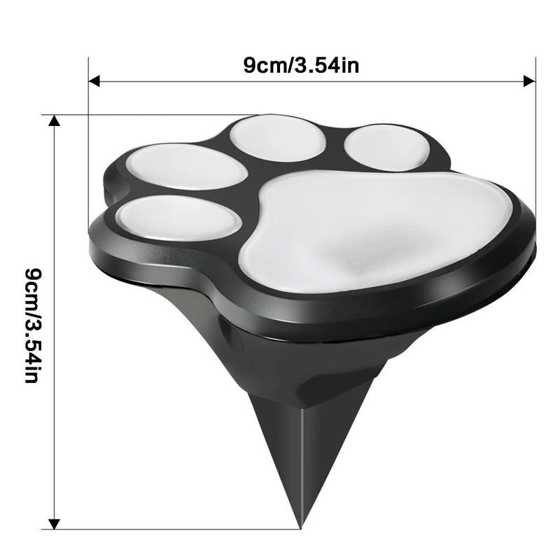 1PC Lawn Light Outdoor Paw Shaped for Garden Patio Underground Light Yard Walkway LED Driveway Decor Solar Light Waterproof IP44