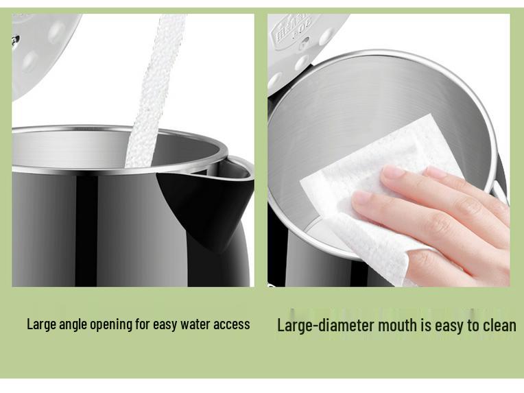 Bouilloire intelligente en acier inoxydable Wanlida avec arrêt automatique pour usage domestique et en résidence étudiante