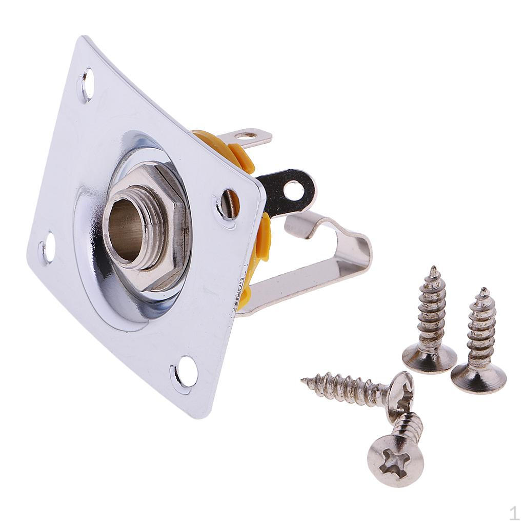 Plate W Rectangle Output Socket for Electric Guitars Bass Parts