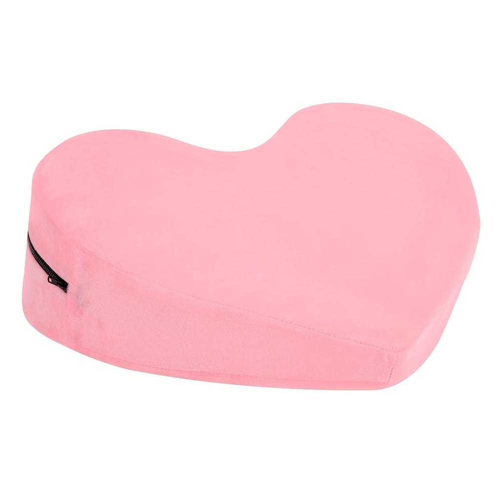 1pc Velvet Heart-shaped Sex Pillow, A Variety Of Positions Sex Auxiliary Cushion, Non-deformable Memory Meterial, Sexual Wellness, Adult Pleasure, Sex