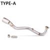 Motorcycle Exhaust System Stainless Exhaust Pipe 51MM Muffler Slip-on Header Pipe for YAMAHA NMAX 155 NMAX125 2020 2021