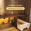 Compact Indoor Cat Villa: Integrated Bed, Toilet, and Play Area - Space-Saving Design for Apartment Living