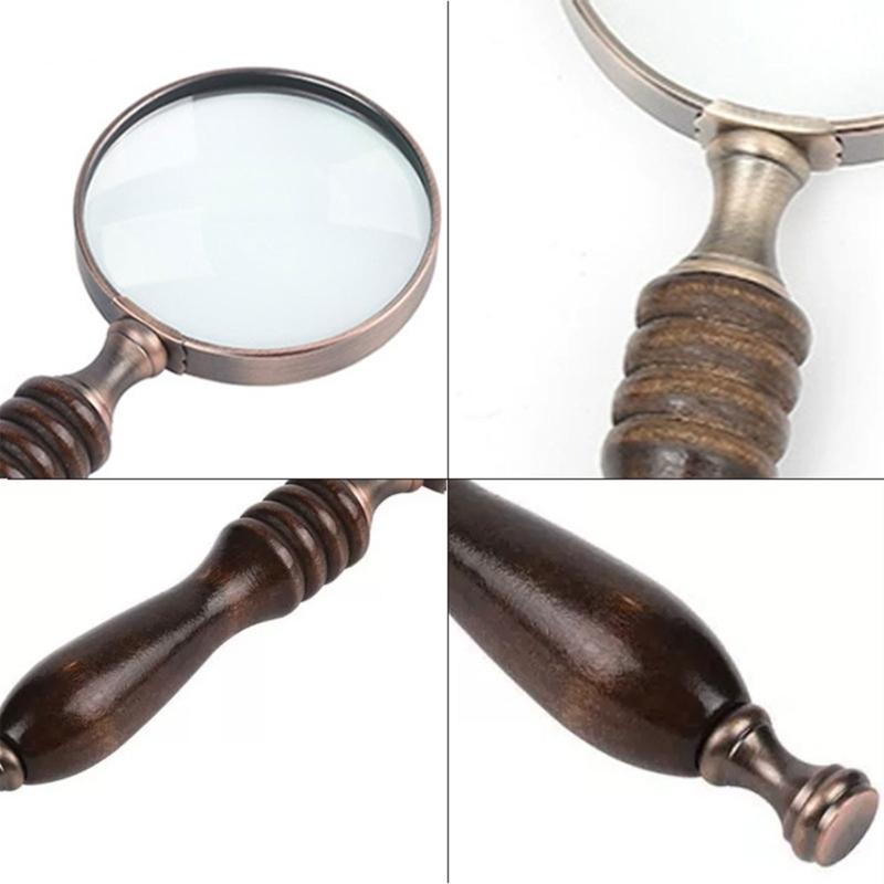 100MM Large Diameter Magnifying Glass For Elderly Reading Lightweight ABS Material Ergonomic Handle 10X Magnification Low Light Visibility
