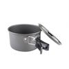 DS-308 Camping Cookware Set, Aluminum Pot Pan and Tea Kettle, Portable 4-Piece Nesting Cooking Kit for Outdoor Picnic Backpacking