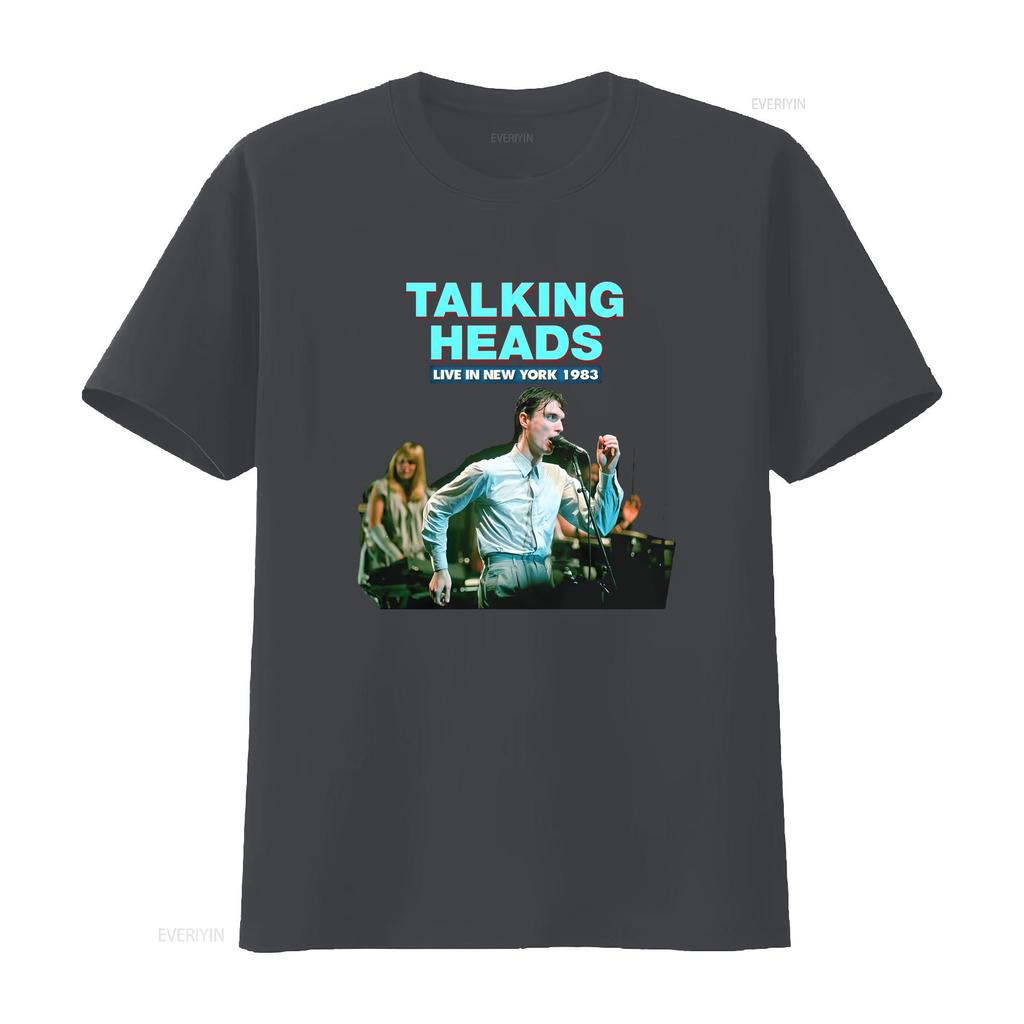 RARE Talking Heads Black Cotton All Size S XL For Fans T Shirt HRN Vintage Washed Stretched Slightly Top For Everyday Wear