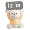 Cute Bear LED Digital Clock Resin Figurine for Kids Bedroom, Living Room, Dining Room, Office Desktop Decor