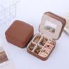 Compact Zippered Jewelry Box with Mirror – Stylish Travel Case for Rings, Earrings, and Accessories