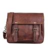 Genuine Vintage Brown Leather Messenger Bag Shoulder Laptop Bag Briefcase