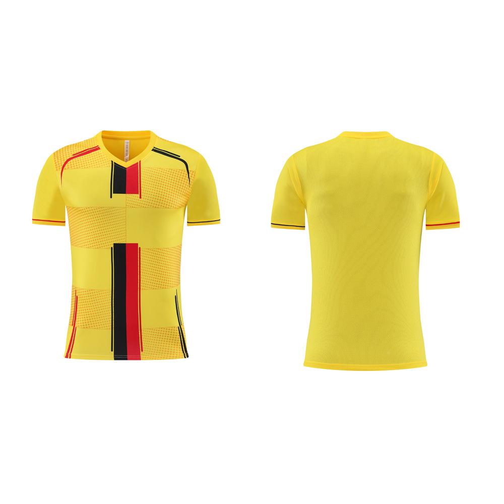 New Football Jersey, Men's Game Training Jersey Set, Children's and Adults' Sports Quick-drying Single-piece Short-sleeved Jersey Customization