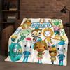 Süße Octonauts Barnacles Cartoon Flanelldecke, Ultraweiche Warme Plüschdecke für Zuhause Schlafzimmer Bett Sofa Abdeckung Büro Reise Kind