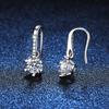 S925 Sterling Silver Earrings Moissanite Snowflake Ear Hook Female Moissanite Sterling Silver Earrings Female