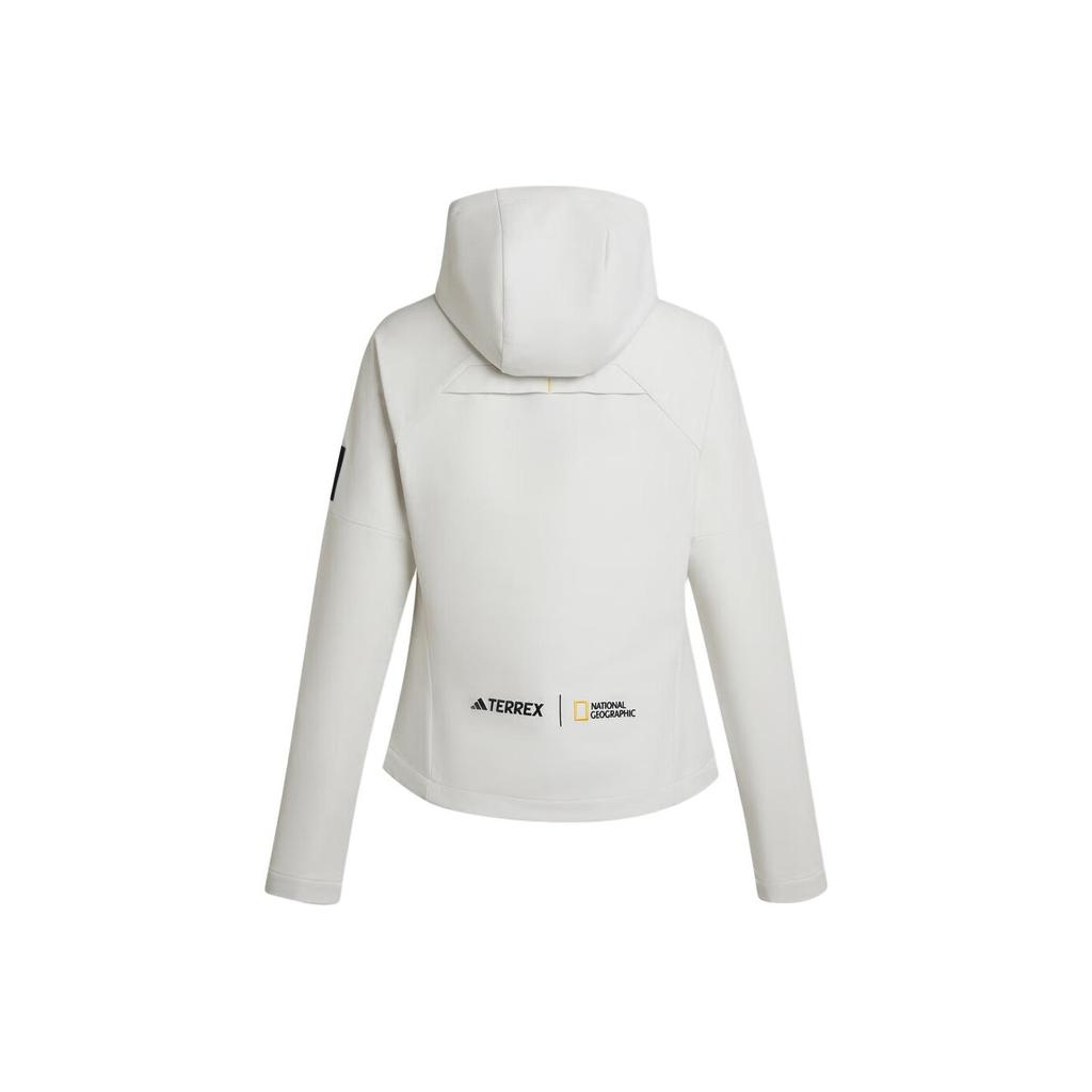 Adidas X National Geographic Collaboration NG W CW Jacket Soft Shell Outdoor Sports Hooded Long Sleeve Jacket Women Jacket KE6437