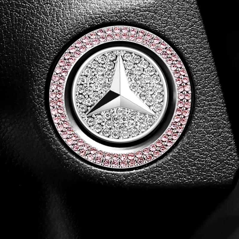 1PC Car Diamond-encrusted Protective Cover Auto Interior Accessories For Mercedes Benz A C E S G Class GLC CLE CLA GLB GLS W177
