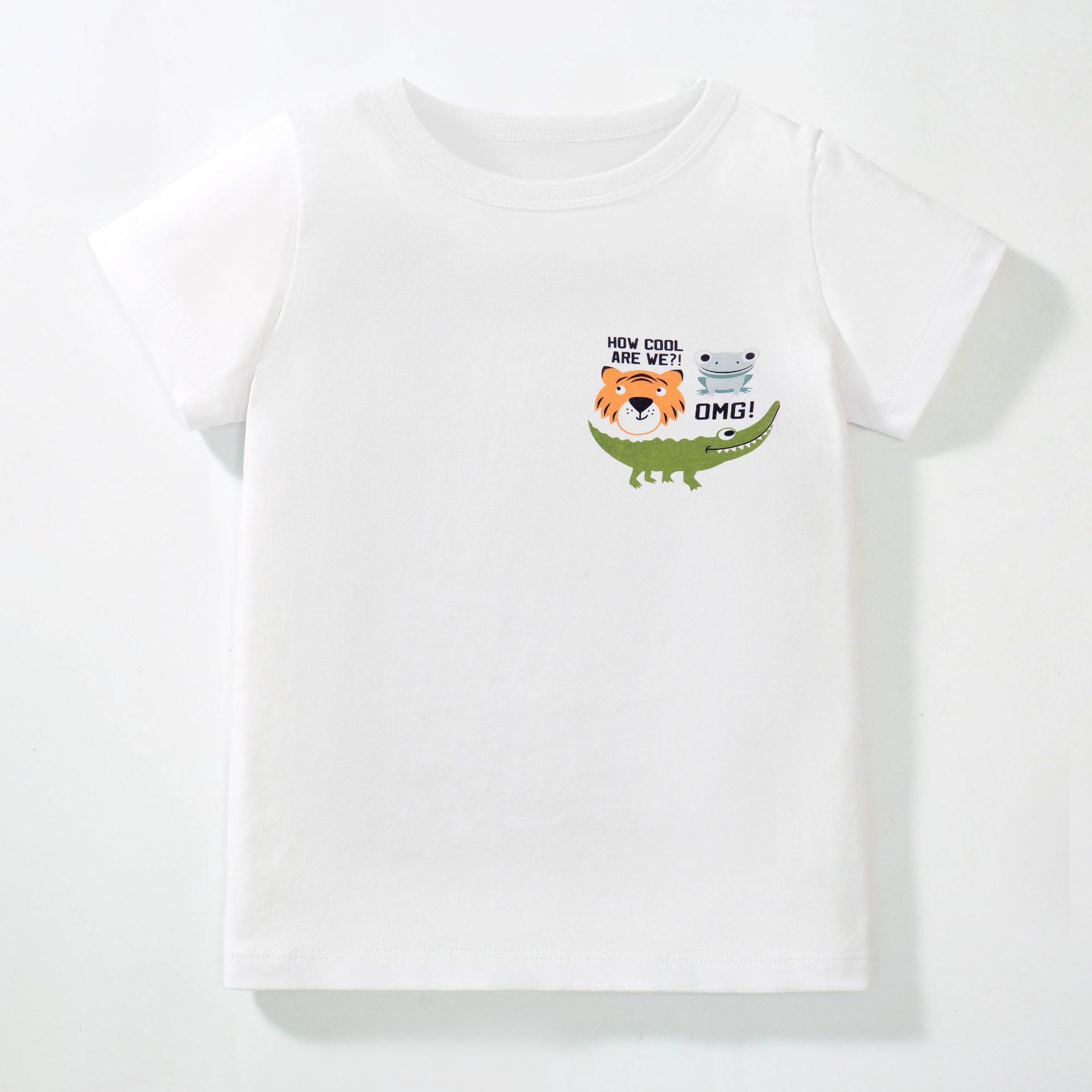 

Summer New Children S T-Shirt Women S Treasure Men S Treasure Cartoon Cute Printing Short-Sleeved Children S Short-Sleeved T-Shirt 140cm（8Y） белый