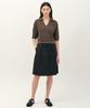 JUN BY JUN K V-Neck Collared Cotton Knit Top_Brown