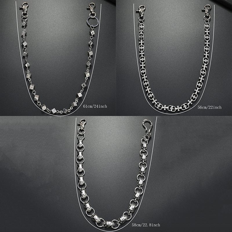 Gotische Punk Skelett Hüftkette Für Damen Herren Hip-Hop Rock Hüftkette Metall Hosenkette Mode Jeans Dekoration Kette Geschenke