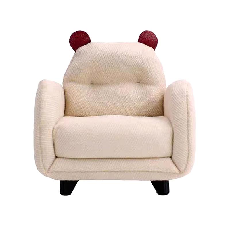 Mini Dollhouse Furniture Sofa with Pillow Set Simulation 1:12 Miniature Living Room Kids Pretend Play DIY Doll House Decor