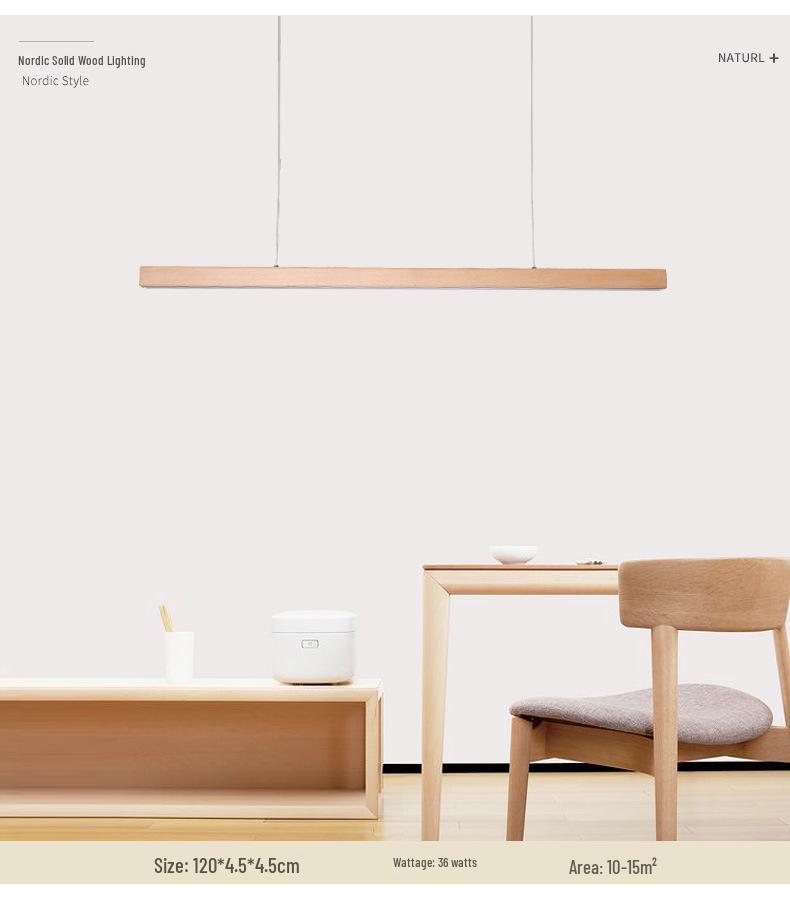 Solid Walnut Chandelier: Modern Chinese-Style Lamp for Living, Dining, or Tea Rooms
