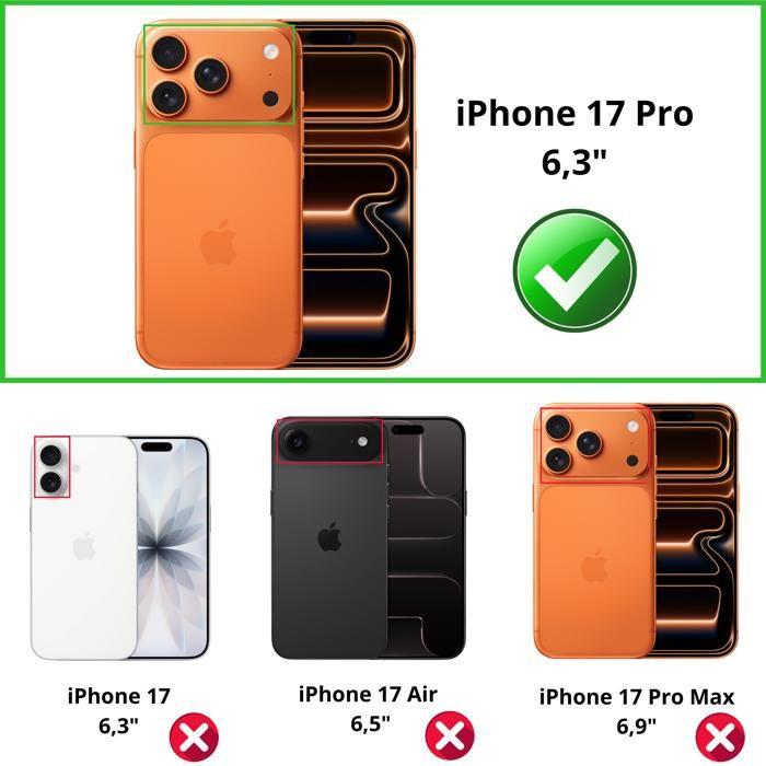 Coque pour iPhone 17 PRO et 2 Verres Trempé Film Protection Ecran Phonillico®