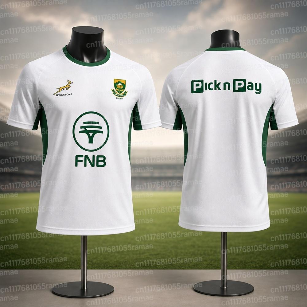 Südafrika Springboks Rugby Trikot Sportshirt Springbok Nationalmannschaft Fan Freizeit Trainingsshirt Rugby Uniform Familienpassend 6XL