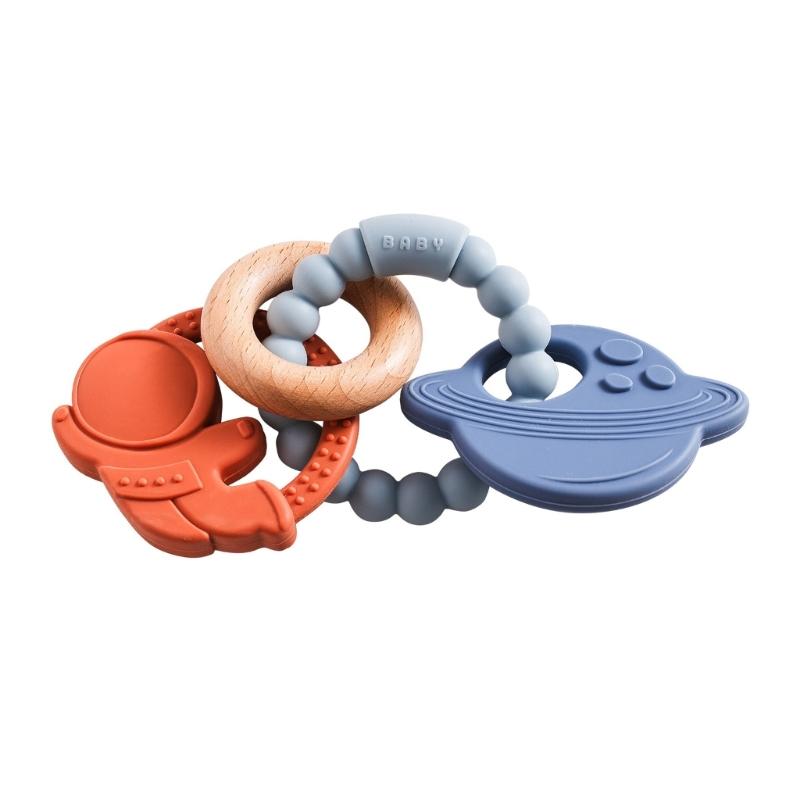 Infant Teething Relief Teether Silicone Soothing Bracelet Lovely Grasp Toy for Baby Over 3 Months Easy to Clean
