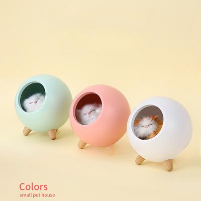 Little Cute Cat House Night Light Cute Kitten Bedside Sleeping USB Charging Touch Atmosphere Lamp