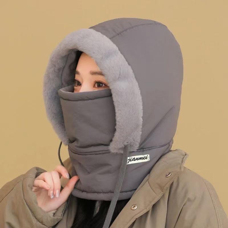 Unisex Thermal Balaclava Thermal Ear Protection Hat Winter Hat with Face Mask and Neck Warmer For Men Women Outdoor Climbing