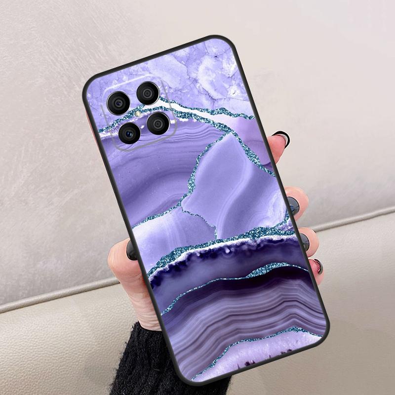 Teal Blue Gold Agate Marble For Honor Magic 8 Pro 6 7 Lite Case For Honor Win RT 400 200 50 70 90 X8c X8b X9a X9b X9c X9d