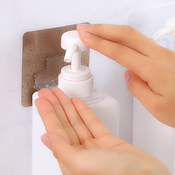 

2Pcs Shower Gel Wall-Mounted Punch-Free Rack Shampoo Shelf Rack Storage Rack Toilet Hand Bottle Sanitizer Bathroom 2 Pcs