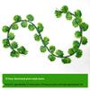 Rattan Air Conditioning Pipe Cover with Artificial Green Vines and Leaves