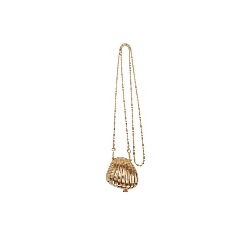 2025 New Summer Lipstick Bags for Women Fashion Pearl Mini Purse Crossbody Bag High Quality Gold Shell Bag Designer Shoulder Bag