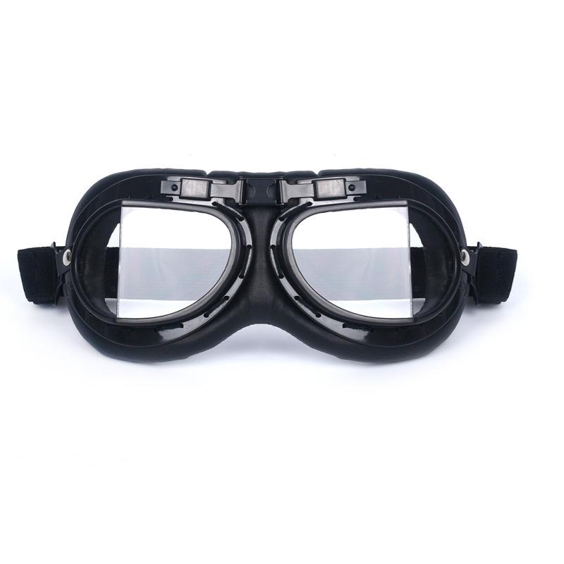 Black Sports Goggles Motorcycle Riding Protective Goggles Classic Vintage Helmet Glasses Windproof Sand